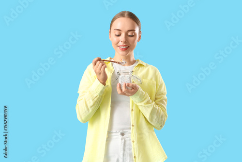 Young woman with chia seed ...