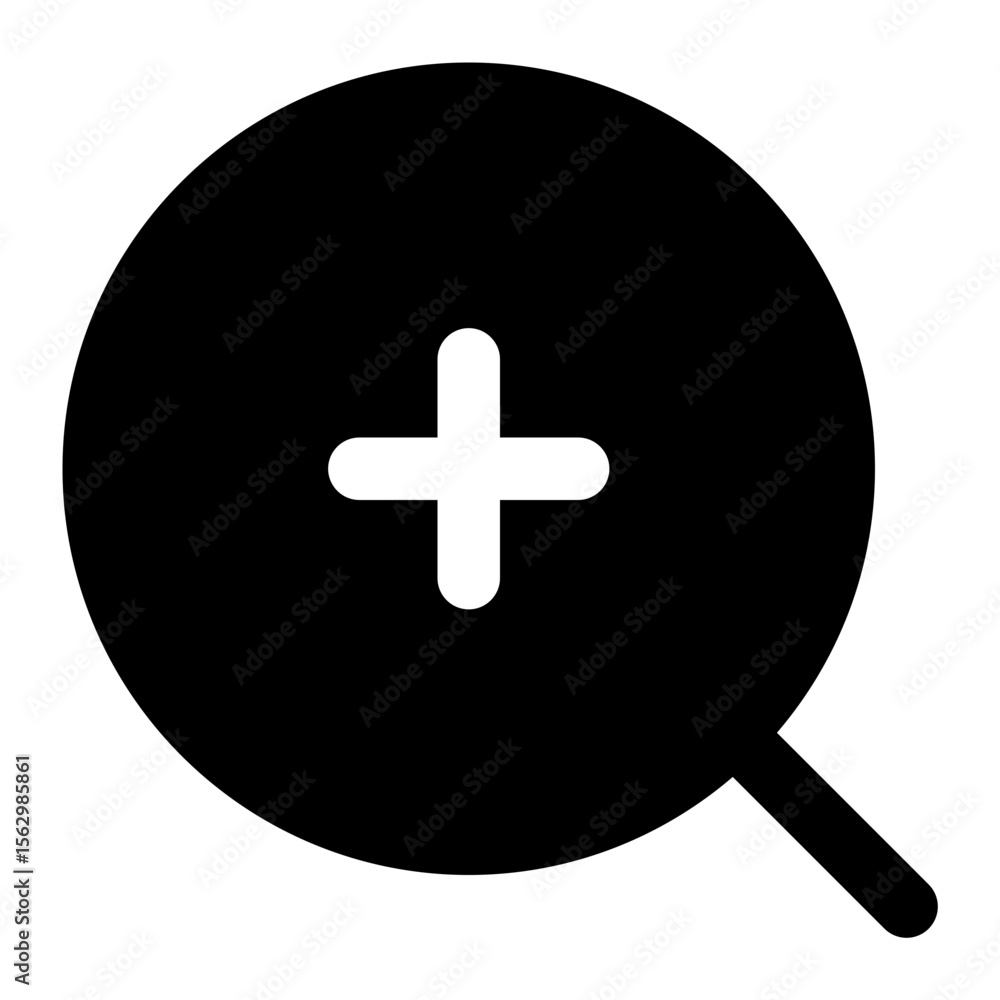 Fototapeta premium zoom in icon for illustration