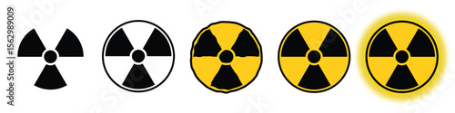 Radiation Hazard Symbol – Radioactive Warning Vector Icon
