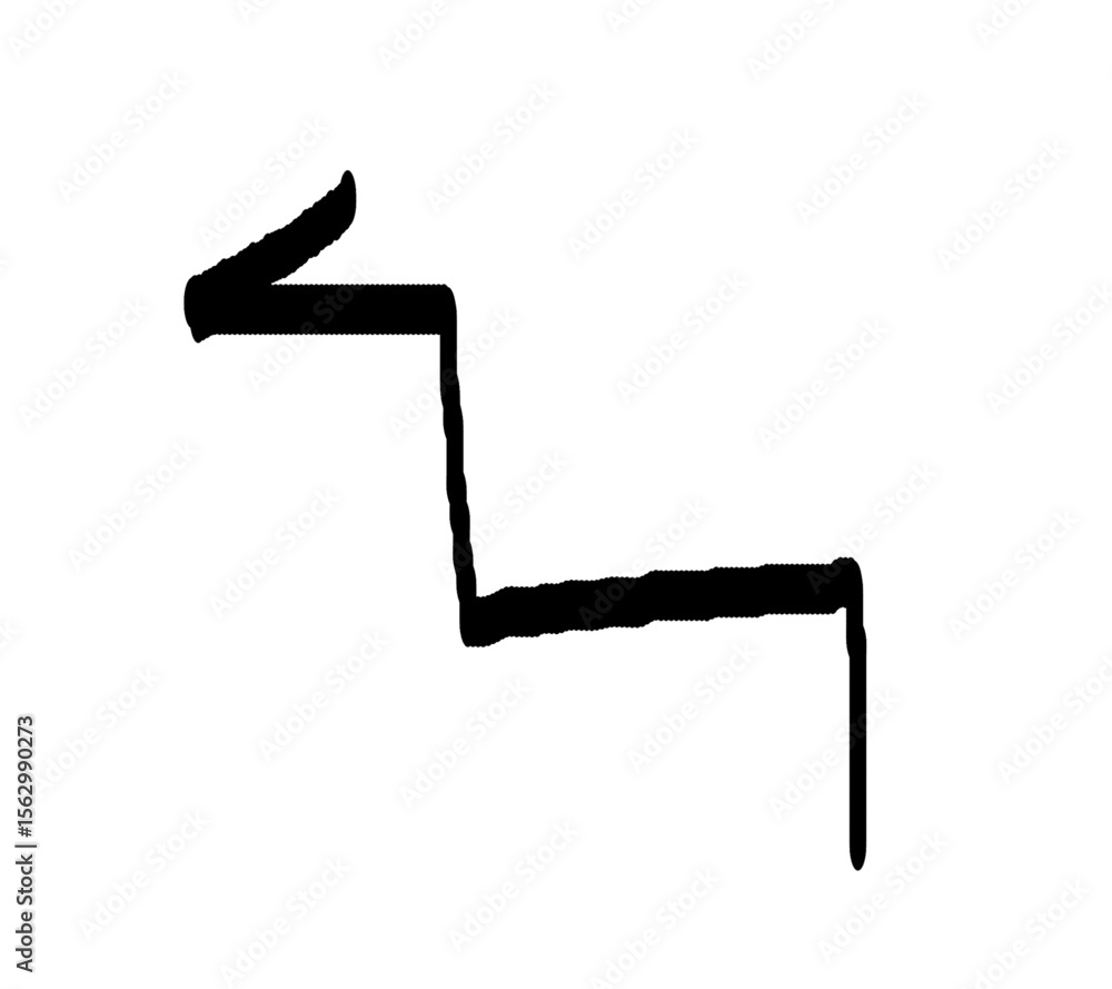 Fototapeta premium Arrow vector. Arrow grunge hand drawn design. Arrow grunge vector icon.