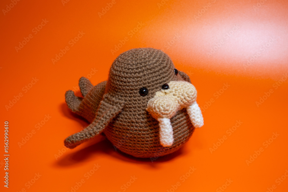 Obraz premium Crochet stuffed animal walrus 