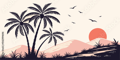 palm trees on the beach