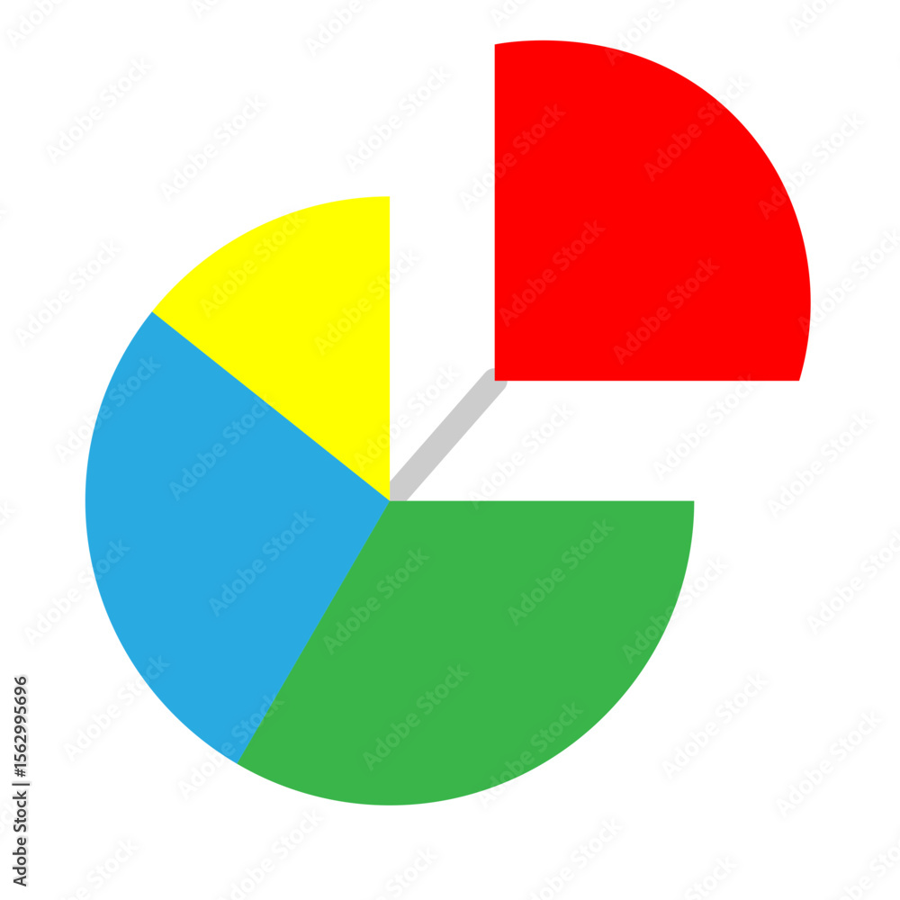 Obraz premium Market Share Pie Vector Glyph Icon Design