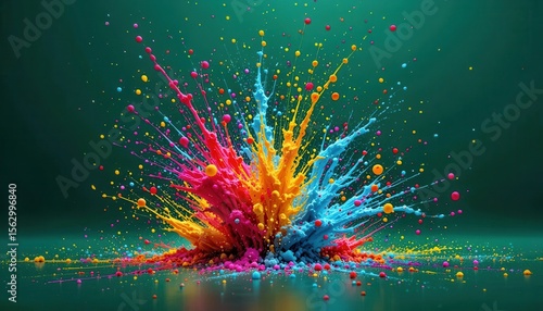 Vibrant color explosion background design suitable for computer monitors and digital devices