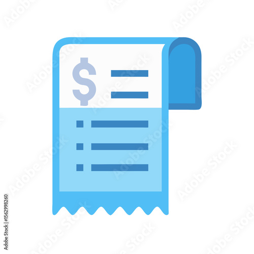 Digital bill illustration showing cost breakdown on black backdrop