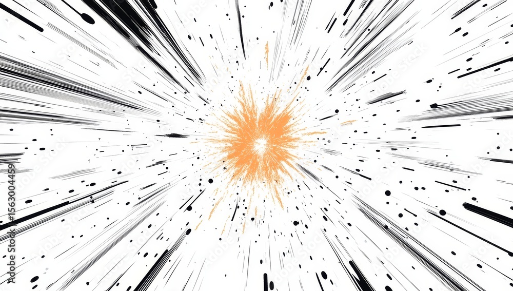 Obraz premium Abstract explosion radial burst effect