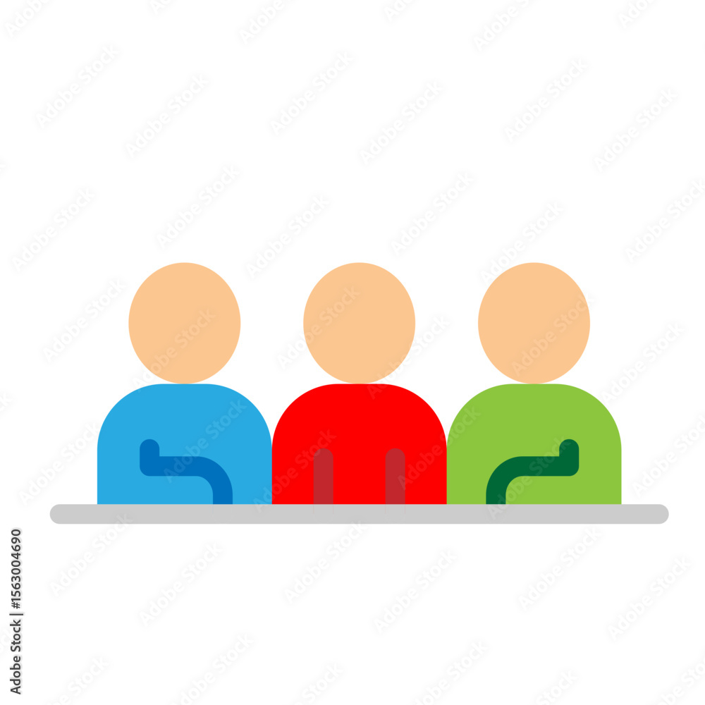 Team Huddle Discussion Vector Flat Icon Design Team Huddle Discussion Vector Flat Icon Design