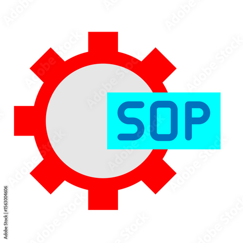 SOP Sharing Vector Flat Icon Design