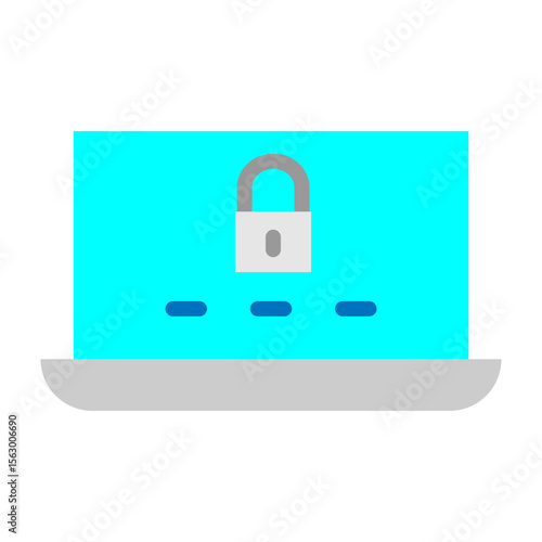Two Factor Authentication Vector Flat Icon Design