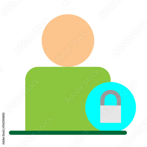 User Permission Vector Flat Icon Design