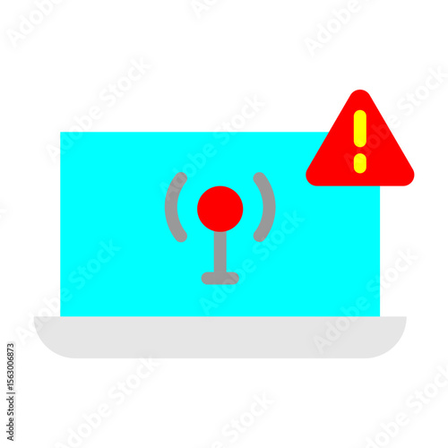 Intrusion Detection Vector Flat Icon Design