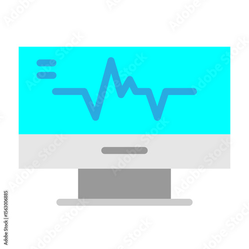 System Monitoring Vector Flat Icon Design