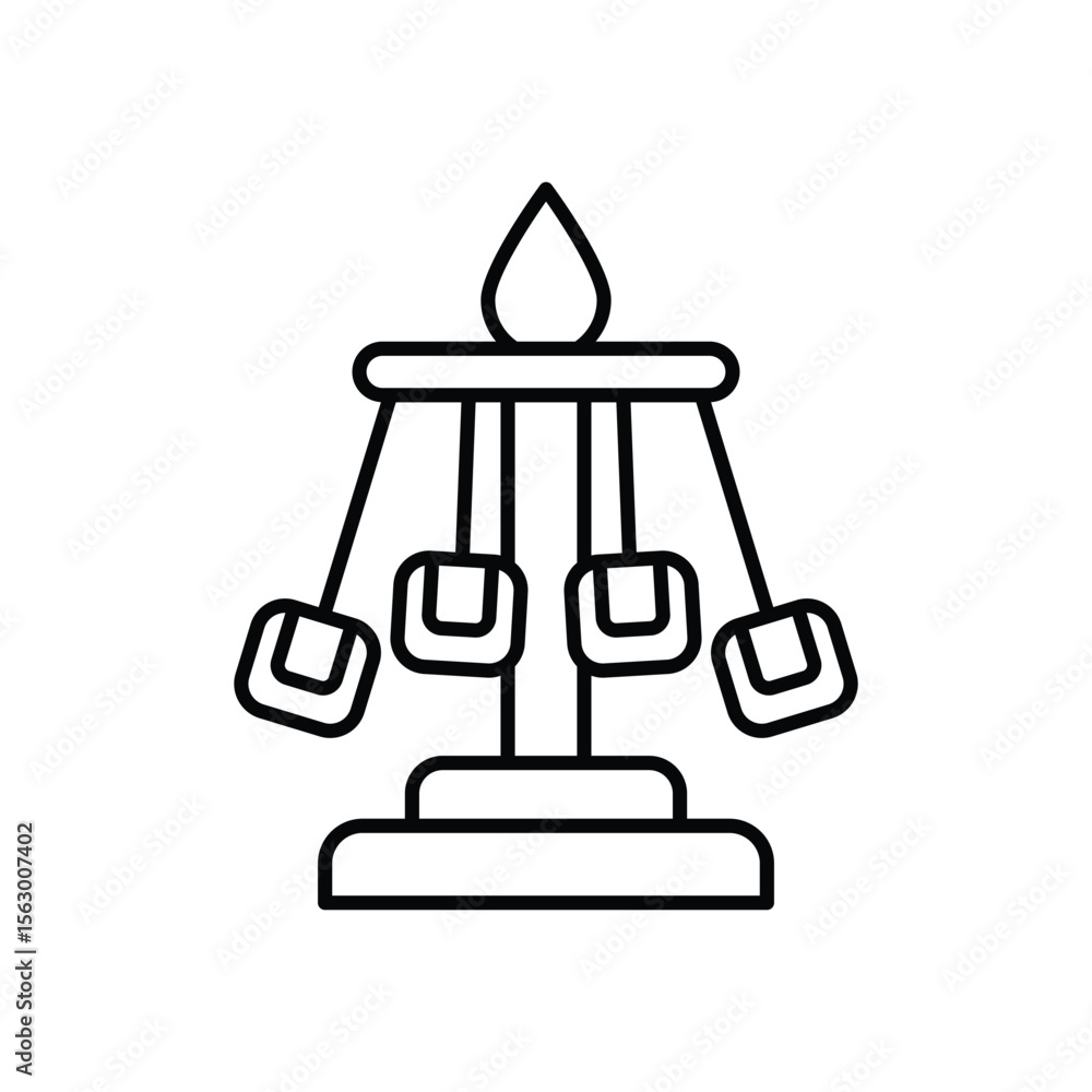 Swing Ride Icon vector stock illustration Swing Ride Icon vector stock illustration