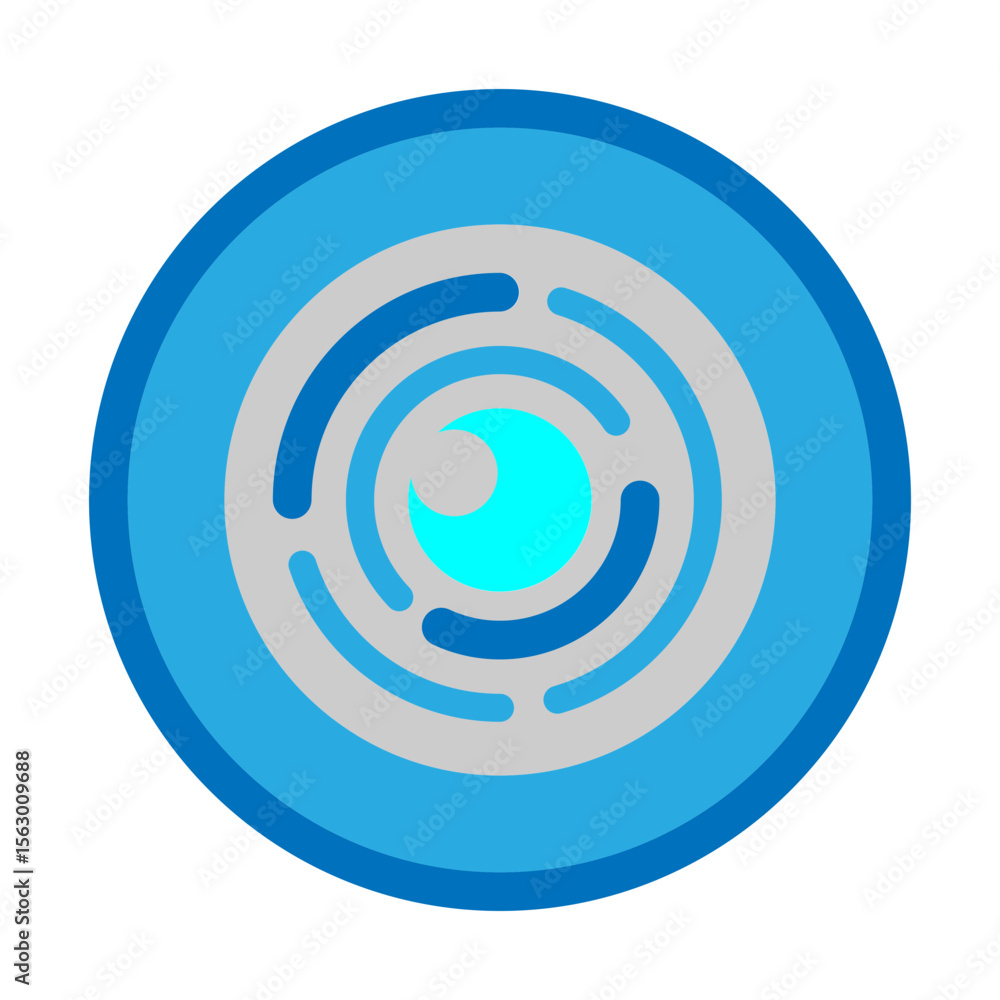 Naklejka premium Camera Lens Vector Flat Icon Design