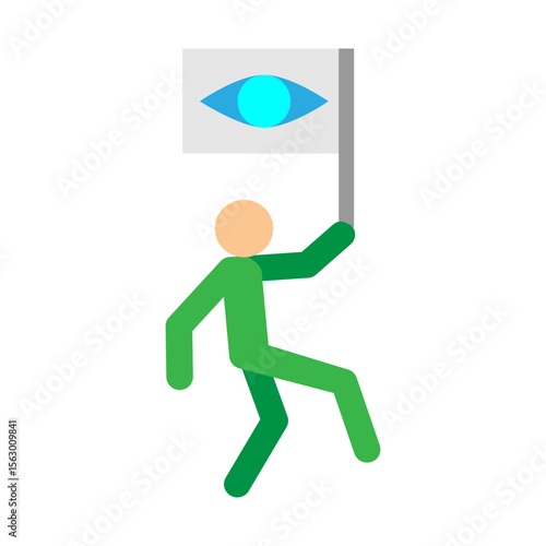 Visionary Leader Vector Flat Icon Design
