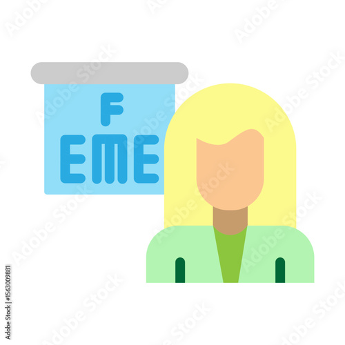 Optometrist Vector Flat Icon Design