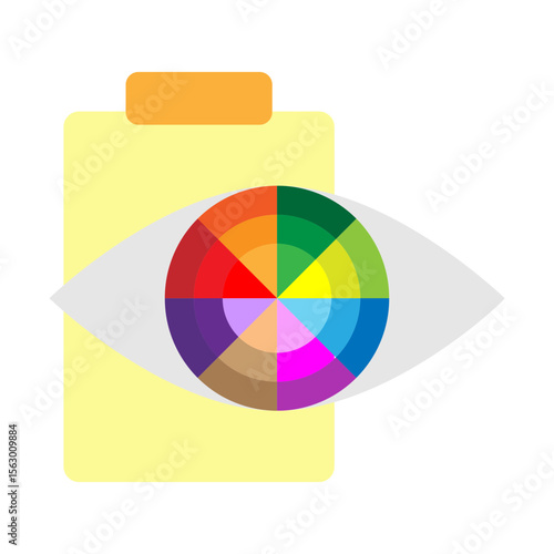 Color Blind Test Vector Flat Icon Design