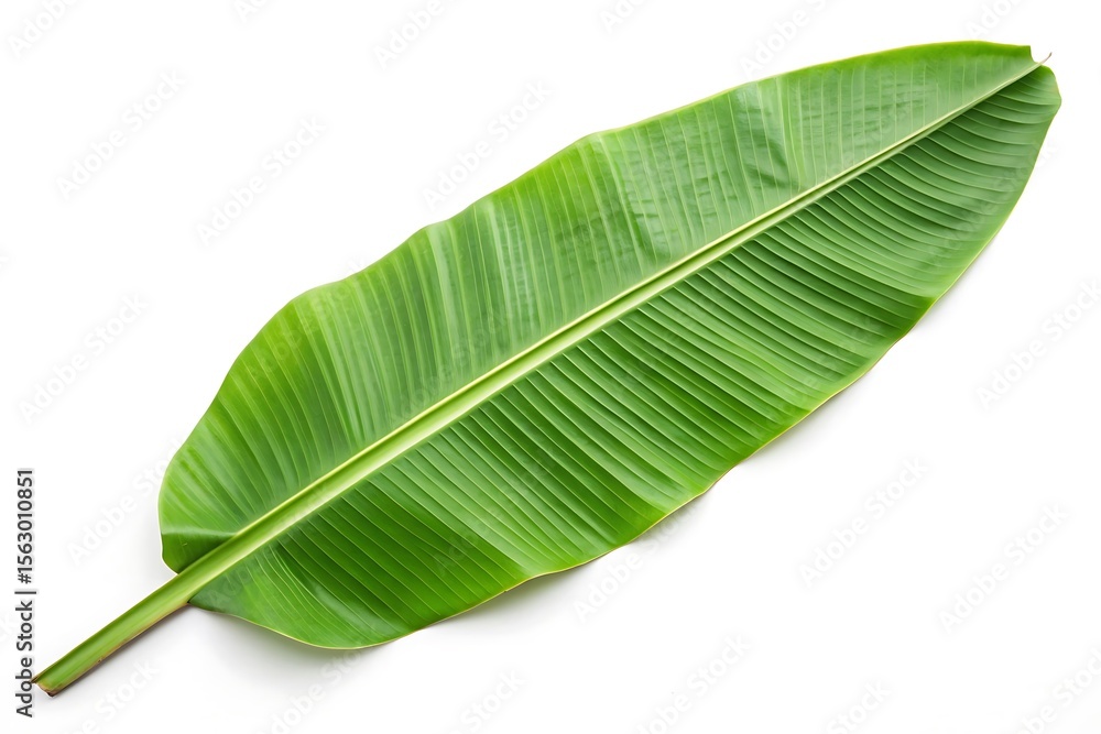 Fototapeta premium green leaf isolated on white