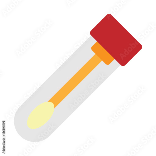 Swab Test Vector Flat Icon Design