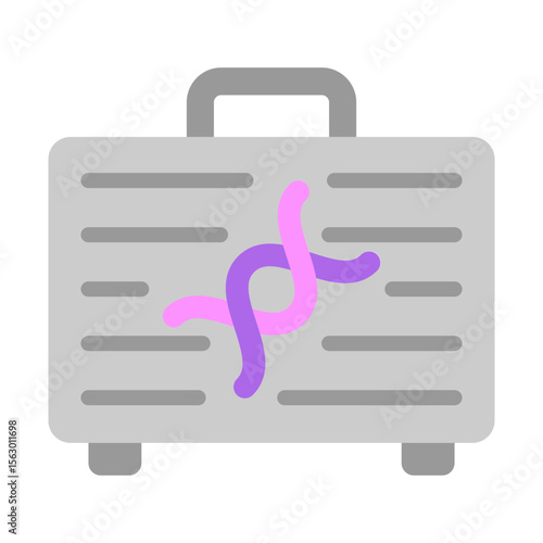DNA Kit Packaging Vector Flat Icon Design