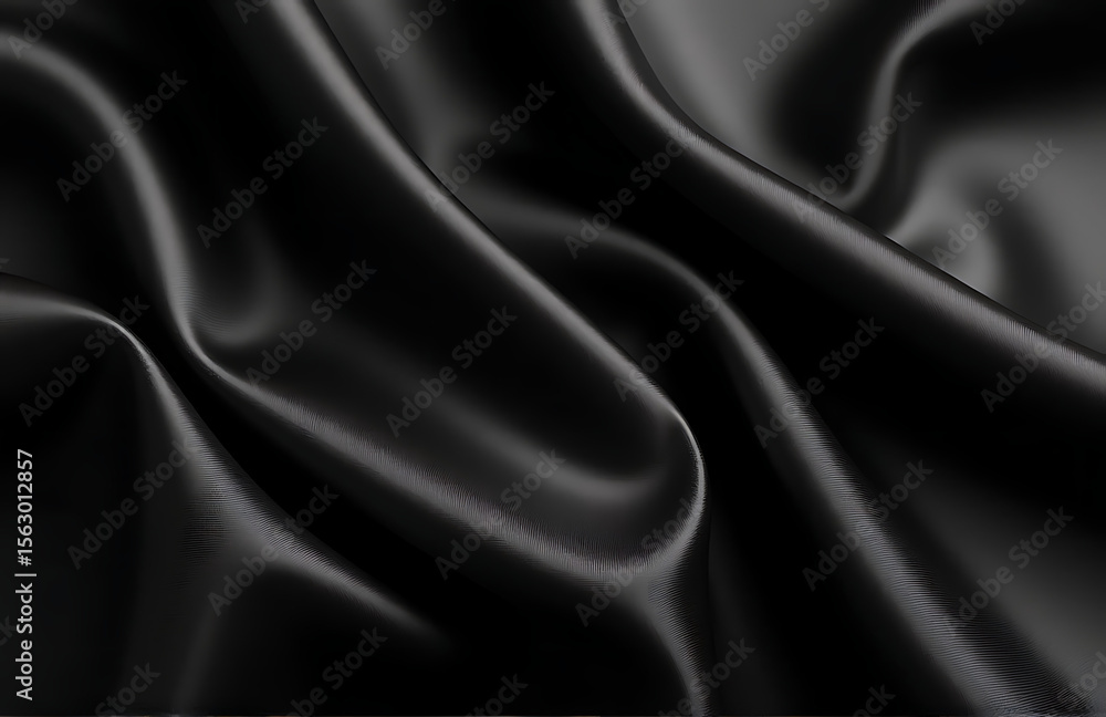 beautiful black satin background features soft wavy folds smooth shiny surface ideal anniversary event beautiful black satin background features soft wavy folds smooth shiny surface ideal anniversary event