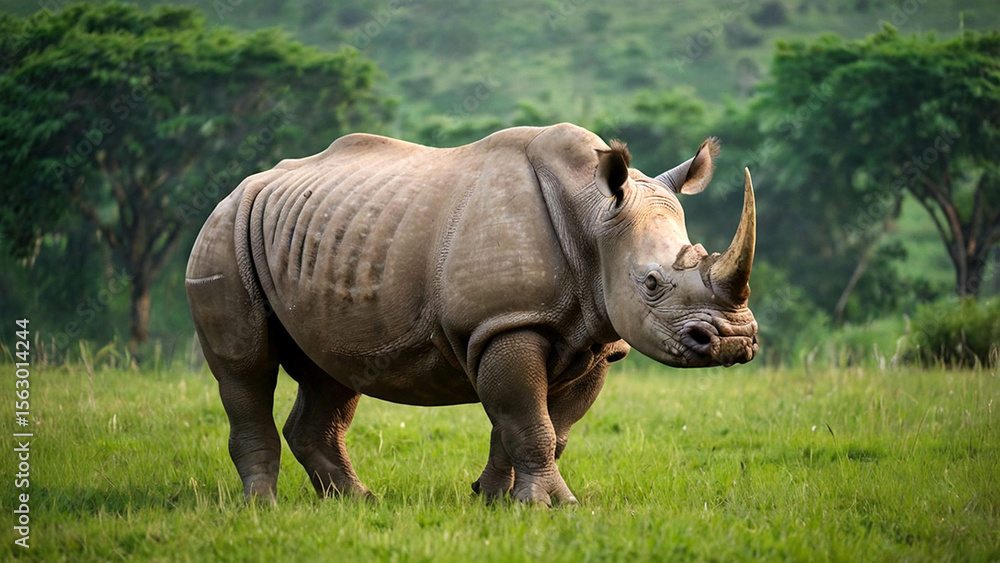 Fototapeta premium rhino in the wild