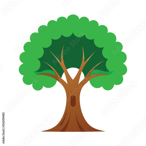 A tree with a hollow in its trunk, a simple icon for shelter, home, and nature's quiet secrets.