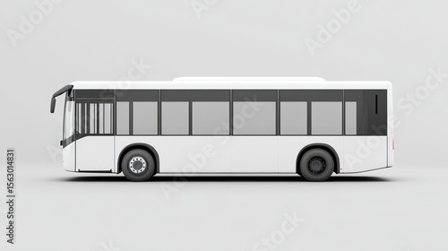 White bus side profile