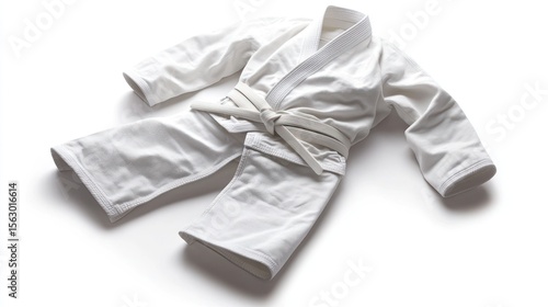 White Judo Gi laid flat