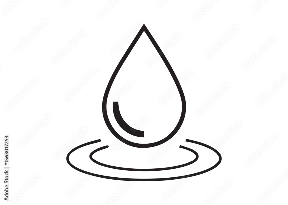 Fototapeta premium Water drop vector, Water drop icon