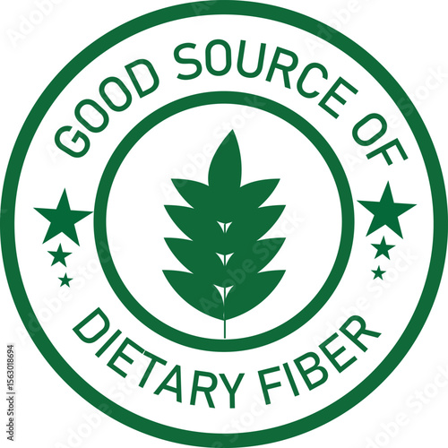 Good source of dietary fiber green label