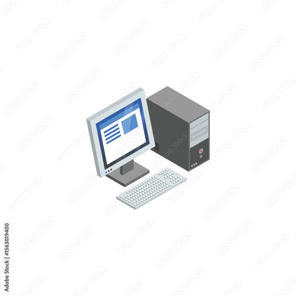 Office Tools Isometric Icon Office Tools Isometric Icon