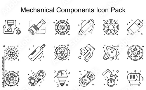 Mechanical Components Icon Pack