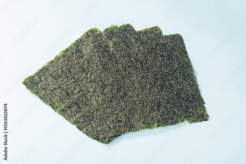 Fototapeta premium Seaweed slices are laid flat on the desktop