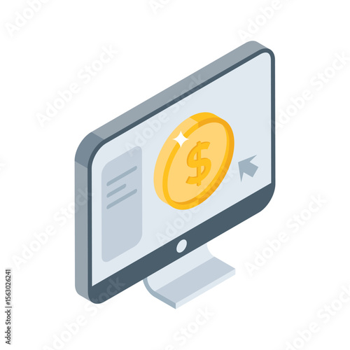 Take a glance at this isometric icon of ppc advertisement