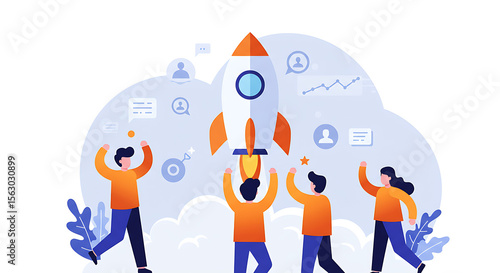 vector illustration of a man and woman