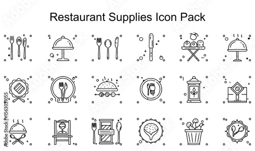 Restaurant Supplies Icon Pack