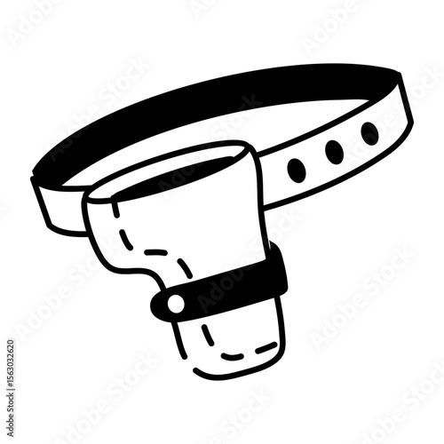 classic A doodle style icon of classic gun holder