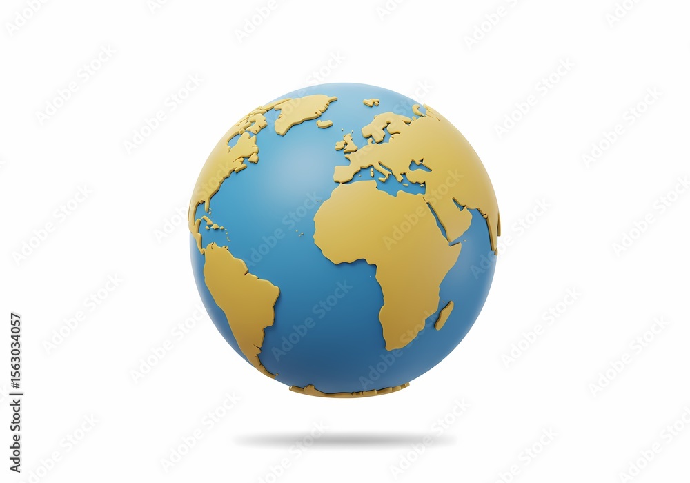 Fototapeta premium Stylized Earth Globe