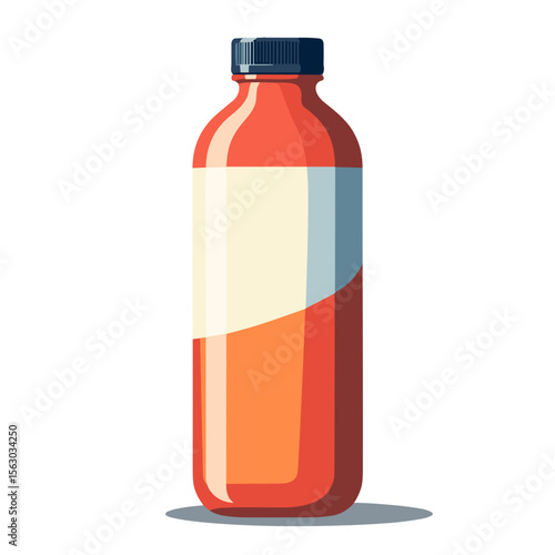 Vibrant hydration bottle design, energizing sports nutrition concept