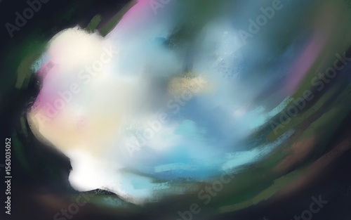 Wallpaper Mural abstract background with blue sky digital art for card decoration illustration Torontodigital.ca