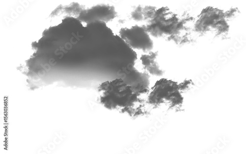 Cloud Overlay PNG – Soft grey Clouds with Transparent Background