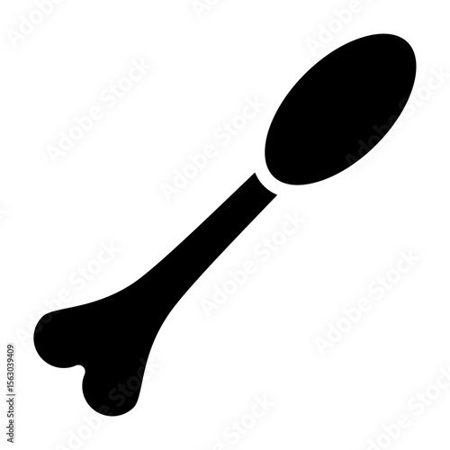 Baby Spoon Vector Glyph Icon Design