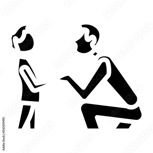 Gentle Parenting Vector Glyph Icon Design