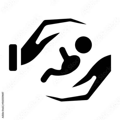 Child Care Vector Glyph Icon Design