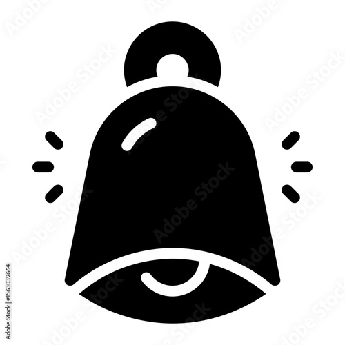cow bell glyph icon