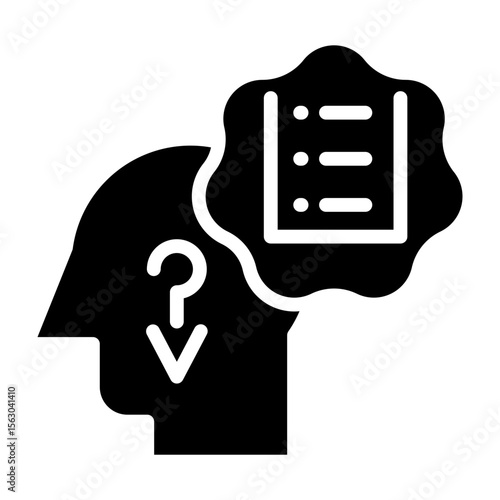 Verbal Reasoning Vector Glyph Icon Design
