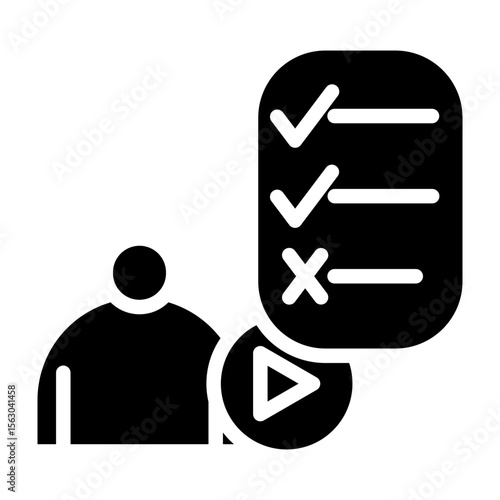 Video Editing Vector Glyph Icon Design