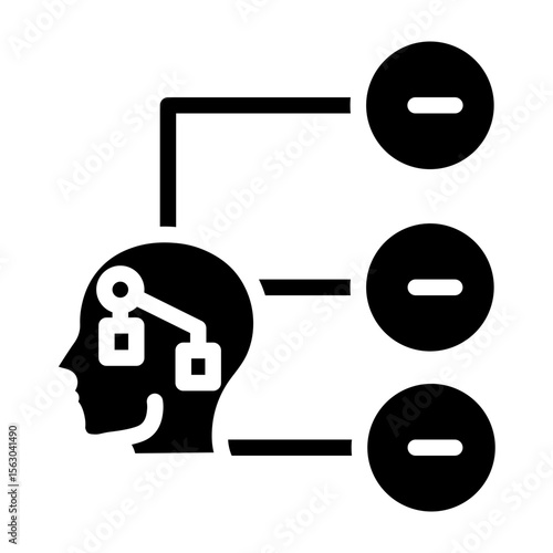 Strategic Thinking Vector Glyph Icon Design