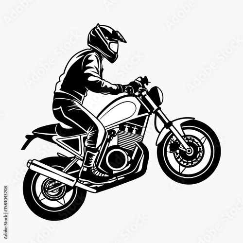 A motor bike rider riding fast in a cornering way